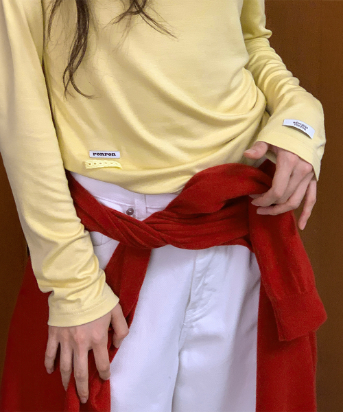 RONRON（ロンロン）の「SOFT MINI LABEL LONG SLEEVE BUTTER（Tシャツ/カットソー・レディース・その他・FREE）」の4枚目の写真