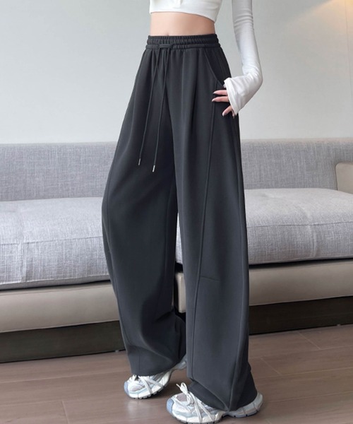 Lilamusant(リラミュゾン)の「【YD】【Lilamusant(リラミュゾン)】ワイドバレルシルエットスウェットパンツ(スウェットパンツ・レディース・ライトグレー/ブラック/グレー/アイボリー/ダークグレー・L/M)」の10枚目の写真