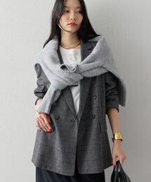スリットスリーブチェックジャケット