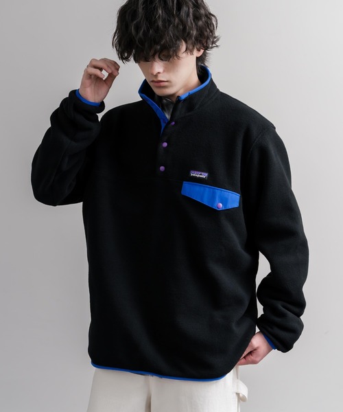 patagonia(パタゴニア)の「Patagonia パタゴニア M S LW SYNCH SNAP T P O シンチラフリーススナップボタン長袖プルオーバー(その他トップス・メンズ・ブラック/キナリ/ブルー・S/M/L/XL)」の1枚目の写真