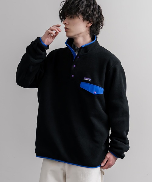 patagonia(パタゴニア)の「Patagonia パタゴニア M S LW SYNCH SNAP T P O シンチラフリーススナップボタン長袖プルオーバー(その他トップス・メンズ・ブラック/キナリ/ブルー・S/M/L/XL)」の4枚目の写真