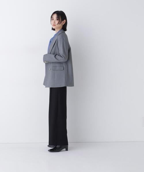 NATURAL BEAUTY BASIC(ナチュラルビューティーベーシック)の「ダブルブレストボクシージャケットⅡ(テーラードジャケット・レディース・グレー/ブラウン・MEDIUM/SMALL)」の5枚目の写真