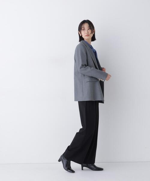 NATURAL BEAUTY BASIC(ナチュラルビューティーベーシック)の「ダブルブレストボクシージャケットⅡ(テーラードジャケット・レディース・グレー/ブラウン・MEDIUM/SMALL)」の9枚目の写真