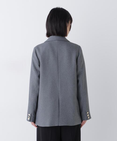 NATURAL BEAUTY BASIC(ナチュラルビューティーベーシック)の「ダブルブレストボクシージャケットⅡ(テーラードジャケット・レディース・グレー/ブラウン・MEDIUM/SMALL)」の11枚目の写真