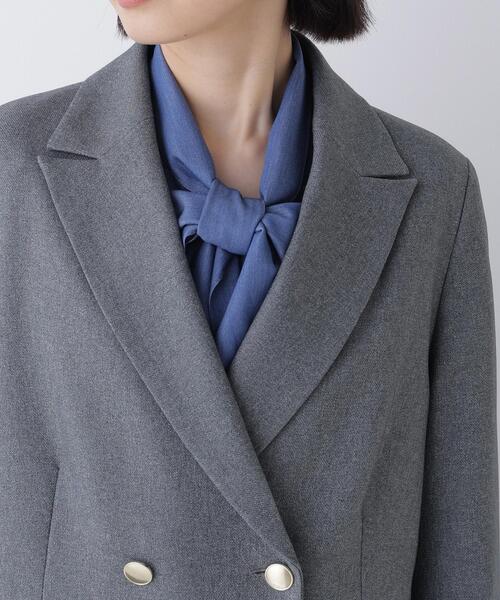 NATURAL BEAUTY BASIC(ナチュラルビューティーベーシック)の「ダブルブレストボクシージャケットⅡ(テーラードジャケット・レディース・グレー/ブラウン・MEDIUM/SMALL)」の12枚目の写真