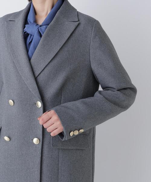 NATURAL BEAUTY BASIC(ナチュラルビューティーベーシック)の「ダブルブレストボクシージャケットⅡ(テーラードジャケット・レディース・グレー/ブラウン・MEDIUM/SMALL)」の13枚目の写真