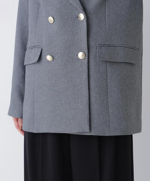 NATURAL BEAUTY BASIC(ナチュラルビューティーベーシック)の「ダブルブレストボクシージャケットⅡ(テーラードジャケット・レディース・グレー/ブラウン・MEDIUM/SMALL)」の16枚目の写真