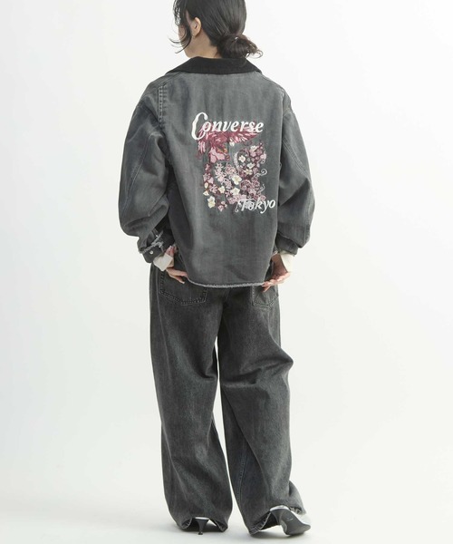 CONVERSE TOKYO(コンバーストウキョウ)の「EMBROIDERY DETROIT JACKET(ブルゾン・レディース・オリーブ/ブラック・SMALL/MEDIUM)」の5枚目の写真