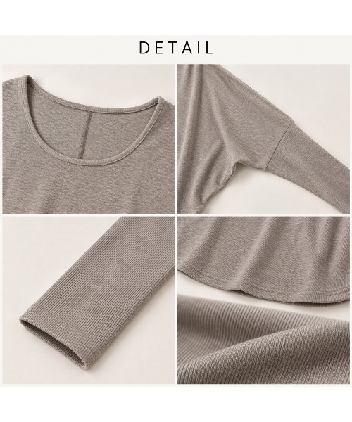 Carpe Diem（カルペディエム）の「細リブ ドルマンスリーブカットソー（Tシャツ/カットソー・レディース・ホワイト/ブラック/ライトブルー/モカ/ダークグレー/ピンク・FREE）」の20枚目の写真