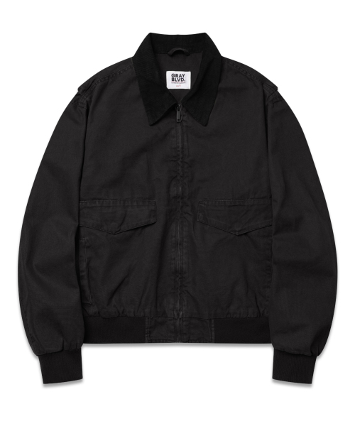 GRAYBLVD(グレイブラバット)の「コルト襟付きワークジャケット (ブラック)(デニムジャケット・レディース・その他・1/2)」の2枚目の写真