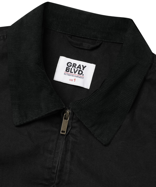 GRAYBLVD(グレイブラバット)の「コルト襟付きワークジャケット (ブラック)(デニムジャケット・レディース・その他・1/2)」の4枚目の写真