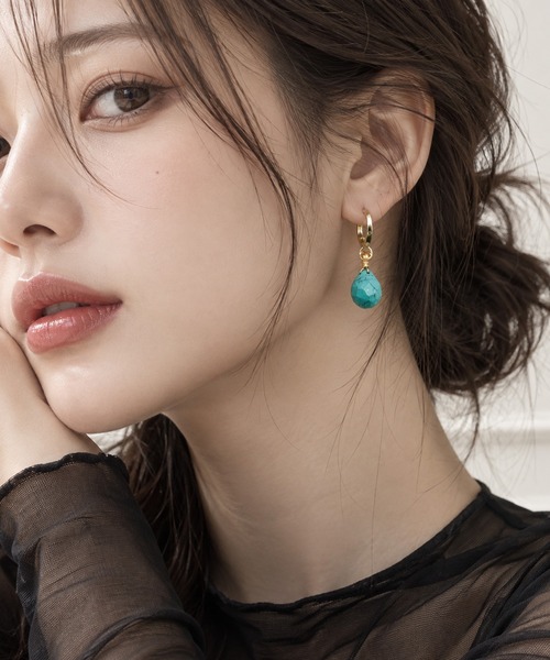 NOLITA LABORATORY(ノリータラボラトリー)の「【 NOLITA / ノリータ 】ドロップカット ビーズ フープピアス(ピアス(両耳用)・レディース・ゴールド・FREE)」の6枚目の写真