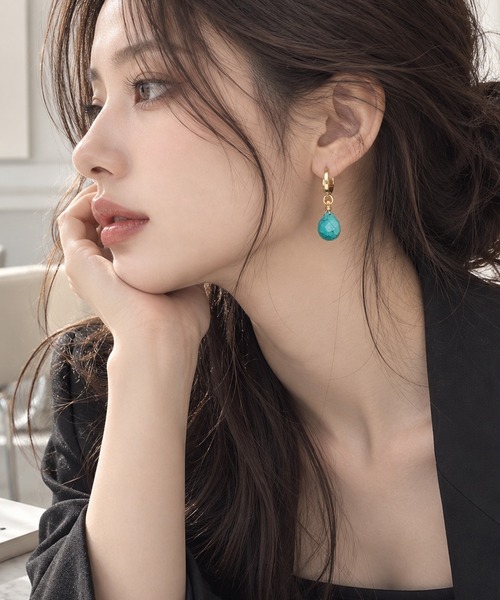NOLITA LABORATORY(ノリータラボラトリー)の「【 NOLITA / ノリータ 】ドロップカット ビーズ フープピアス(ピアス(両耳用)・レディース・ゴールド・FREE)」の7枚目の写真