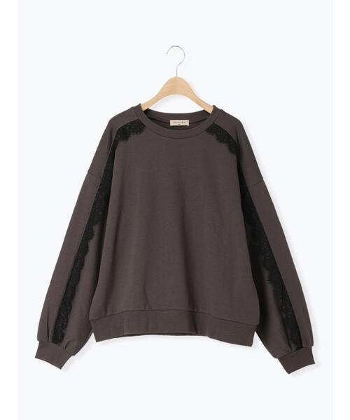 ◇レースデザインスウェット（Tシャツ/カットソー）｜Samansa Mos2