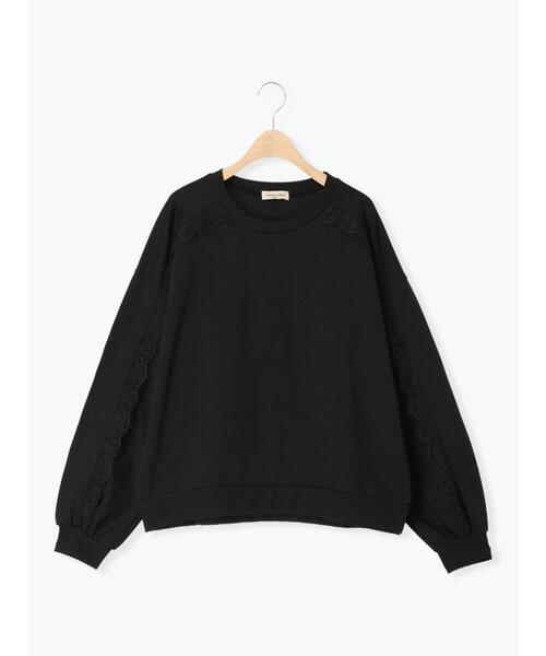 ◇レースデザインスウェット（Tシャツ/カットソー）｜Samansa Mos2