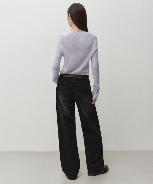 MUSINSA STANDARD WOMAN（ムシンサスタンダードウーマン）の「ウィメンズフェイデッド11Wコーデュロイワイドパンツ[ブラック]（その他パンツ・レディース・その他・30/29/28/27/26/25/24）」の6枚目の写真