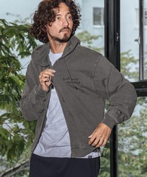 1minute 1second（ワンミニットワンセカンド）の「mpa4286-cursive embroidery faded wash zip hoodie フルジップパーカー(1M26F260)（パーカー）」