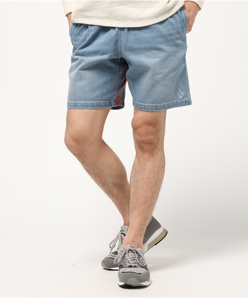 ALDIES（アールディーズ）の「Old Aging Short Pants デニム クライミングショーツ（デニムパンツ・メンズ・ライトブルー/ブルー・MEDIUM/SMALL/LARGE）」の2枚目の写真