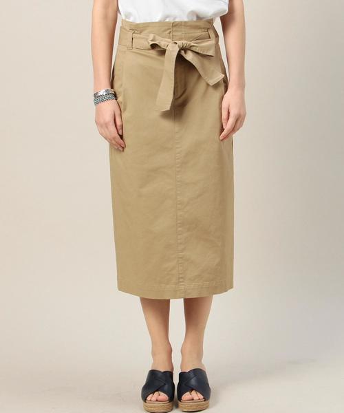 BEAUTY&YOUTH UNITED ARROWS（ビューティーアンドユースユナイテッドアローズ）の「BY コットンベルトタイトスカート ◆（スカート・レディース・ベージュ/オリーブ・MEDIUM/SMALL）」の4枚目の写真