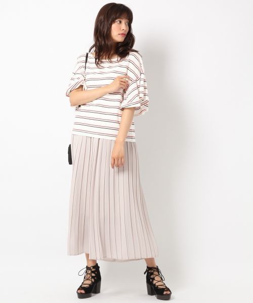 Heather（ヘザー）の「ソデフレアBIGTシャツ  726455（Tシャツ/カットソー・レディース・ブラック/ホワイト×ブラック/オフホワイト/ホワイト系その他・FREE）」の8枚目の写真