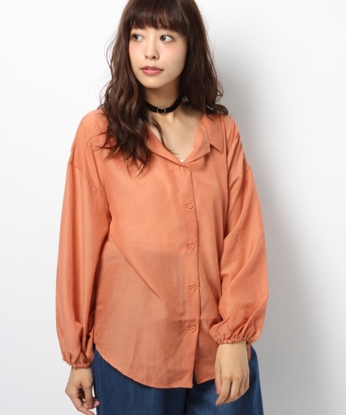 Heather（ヘザー）の「バルーンソデボイルシャツ　731012（シャツ/ブラウス・レディース・カーキ/ピンク系その他/ホワイト系その他・FREE）」の3枚目の写真