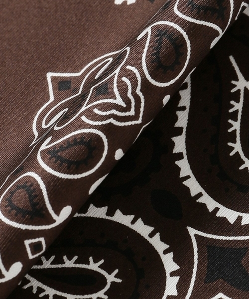 manipuri（マニプリ）の「MANIPURI Silk bandana◆（バンダナ/スカーフ・レディース・ブラウン/ネイビー・FREE）」の12枚目の写真