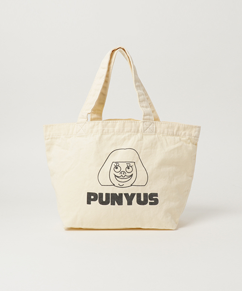 PUNYUS(プニュズ)の「カラーランチトート(トートバッグ・レディース・グリーン/ピンク/アイボリー/ブラック/イエロー/ライトパープル・FREE)」の2枚目の写真