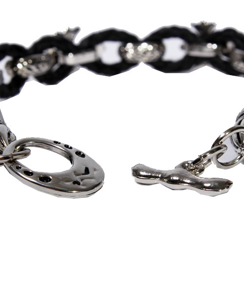 ８(eight)（エイト）の「クロス シルバー PUレザー ブレスレット （ブレスレット・メンズ・ホワイト/ブラック・FREE）」の15枚目の写真