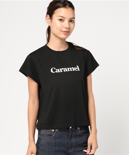 Re:EDIT（リエディ）の「[着まわしやすいから毎日でも着たくなる]シンプルロゴプリントTシャツトップス/カットソー・Tシャツ[リエディ]（Tシャツ/カットソー・レディース・ベージュ/ラベンダー/ネイビー/ブラック/ホワイト/マスタード・X-LARGE/SMALL/MEDIUM/LARGE）」の7枚目の写真
