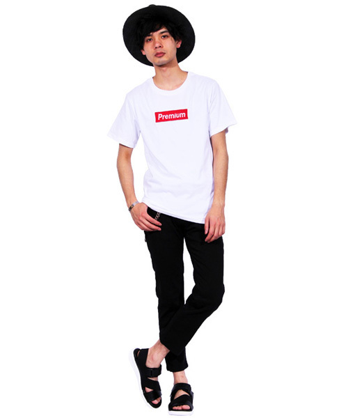 ８(eight)（エイト）の「ボックスロゴ 半袖Tシャツ （Tシャツ/カットソー・メンズ・ホワイト/ブラック・LARGE/X-LARGE/MEDIUM）」の16枚目の写真