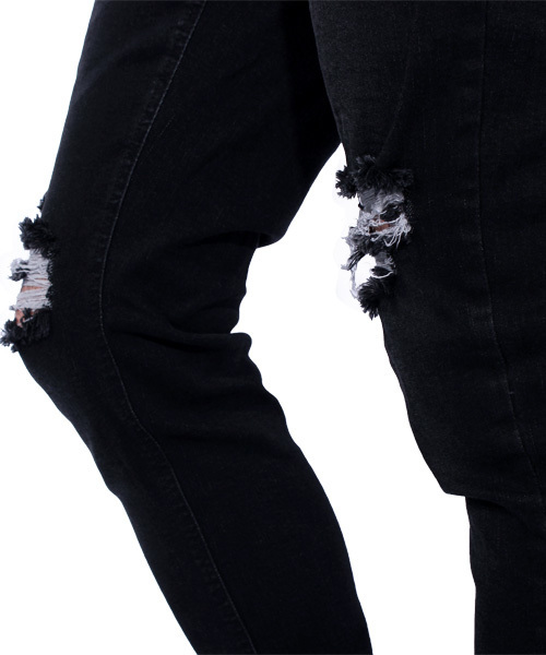 ８(eight)（エイト）の「ダメージスキニーデニム（デニムパンツ・メンズ・ケミカルウォッシュ/ブラック/インディゴブルー/グレー/ブルー/ブラック系その他・LARGE/MEDIUM/X-LARGE）」の12枚目の写真