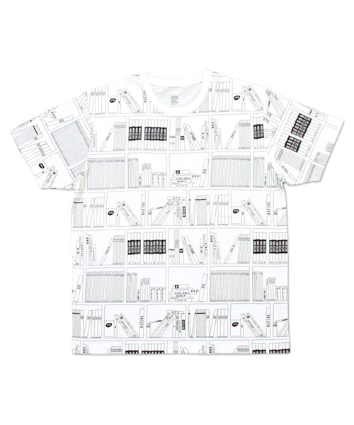 Design Tshirts Store graniph(デザイン ティーシャツ ストア グラニフ)の「マルチパターンTシャツH/アートブックライブラリー(Tシャツ/カットソー・メンズ・ホワイト・MEDIUM/SMALL/LARGE/X-SMALL)」の3枚目の写真
