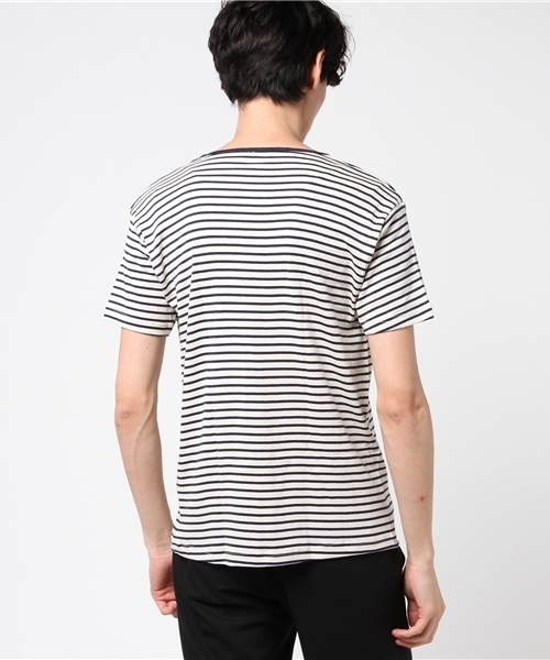 SHIPS（シップス）の「SHIPS×ott-tricot: Vネック Tシャツ（Tシャツ/カットソー・メンズ・ライトグレー/オフホワイト/ネイビー/コバルトブルー・SMALL/MEDIUM/LARGE/X-LARGE）」の9枚目の写真