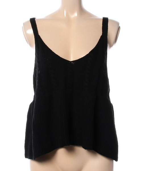 MERLOT（メルロー）の「ニットビスチェ1316（キャミソール・レディース・キャメル/ブラック/グリーン/グレー・FREE）」の7枚目の写真