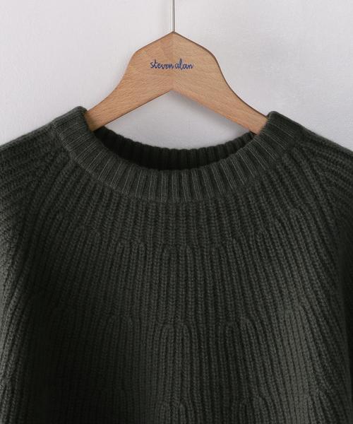 Steven Alan（スティーブンアラン）の「＜Steven Alan＞ HAMILTON KSN CN/ﾆｯﾄ（ニット/セーター・メンズ・ブラック/パープル/オリーブ・X-LARGE/LARGE/MEDIUM/SMALL）」の5枚目の写真