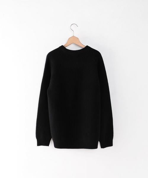 スティーブンアラン カシミヤ混 ヘビーコットンウール 長袖ニット L ブラック Steven Alan（スティーブンアラン）の「＜Steven Alan＞ HAMILTON KSN