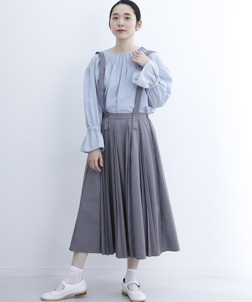 MERLOT（メルロー）の「プリーツサスペンダースカート7348（スカート