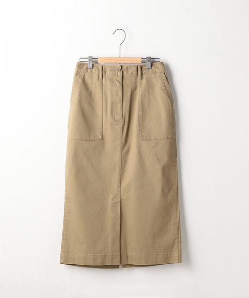 coen（コーエン）の「ストレッチ ロングタイトスカート（スカート・レディース・ネイビー/ベージュ・LARGE/MEDIUM）」の15枚目の写真