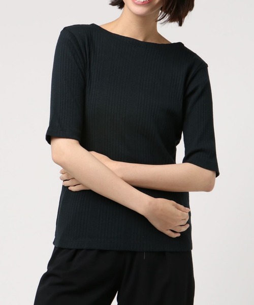 RNA-N(アールエヌエーエヌ)の「M0928 針抜きテレコ2wayプルオーバー(Tシャツ/カットソー・レディース・ブルー/ブラック/キナリ・MEDIUM)」の22枚目の写真