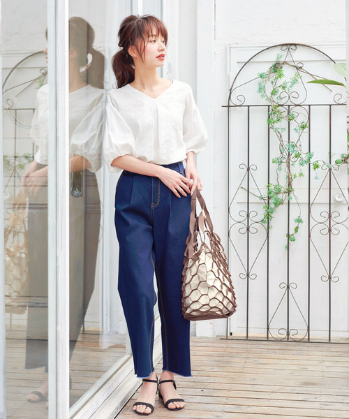 KOBE LETTUCE（コウベレタス）の「フィッシュネットフェイクレザートートバッグ レディース キャンバス巾着付き[B1159]神戸レタス（トートバッグ・レディース・ブラック/キャメル/グレイッシュベージュ・FREE）」の11枚目の写真