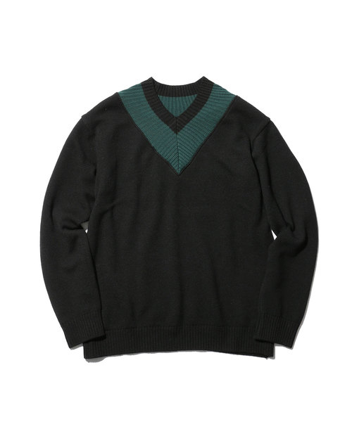 MR.OLIVE（ミスターオリーブ）の「7G SOFT WOOL KNIT / BIG SILHOUTTE CRICKET SWEATER（ニット/セーター・メンズ・ブラック/ネイビー/ブラウン・SMALL/MEDIUM/LARGE）」の4枚目の写真
