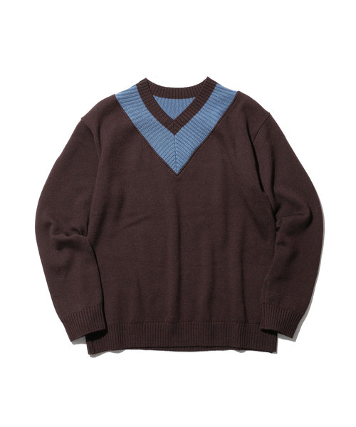 MR.OLIVE（ミスターオリーブ）の「7G SOFT WOOL KNIT / BIG SILHOUTTE CRICKET SWEATER（ニット/セーター・メンズ・ブラック/ネイビー/ブラウン・SMALL/MEDIUM/LARGE）」の8枚目の写真