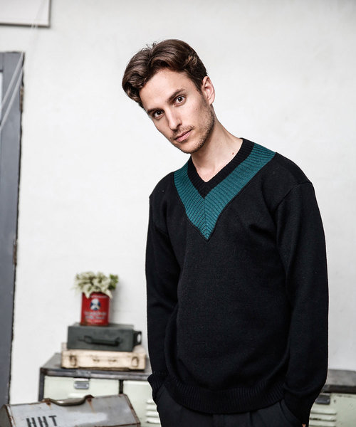 MR.OLIVE（ミスターオリーブ）の「7G SOFT WOOL KNIT / BIG SILHOUTTE CRICKET SWEATER（ニット/セーター・メンズ・ブラック/ネイビー/ブラウン・SMALL/MEDIUM/LARGE）」の13枚目の写真