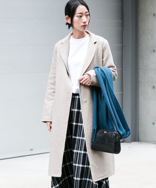 SENSE OF PLACE by URBAN RESEARCH(センスオブプレイスバイアーバンリサーチ)の「ダブルフェイスチェスターコート(その他アウター・レディース・ライトベージュ/ネイビー/ライトブルー/キャメル/ブラウン・36/38)」の8枚目の写真