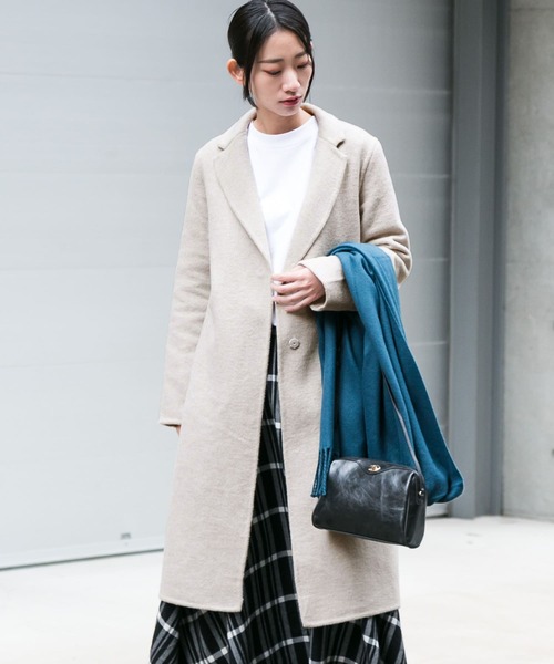 SENSE OF PLACE by URBAN RESEARCH(センスオブプレイスバイアーバンリサーチ)の「ダブルフェイスチェスターコート(その他アウター・レディース・ライトベージュ/ネイビー/ライトブルー/キャメル/ブラウン・36/38)」の9枚目の写真