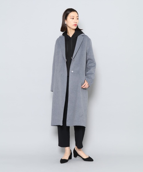 SENSE OF PLACE by URBAN RESEARCH(センスオブプレイスバイアーバンリサーチ)の「ダブルフェイスチェスターコート(その他アウター・レディース・ライトベージュ/ネイビー/ライトブルー/キャメル/ブラウン・36/38)」の10枚目の写真