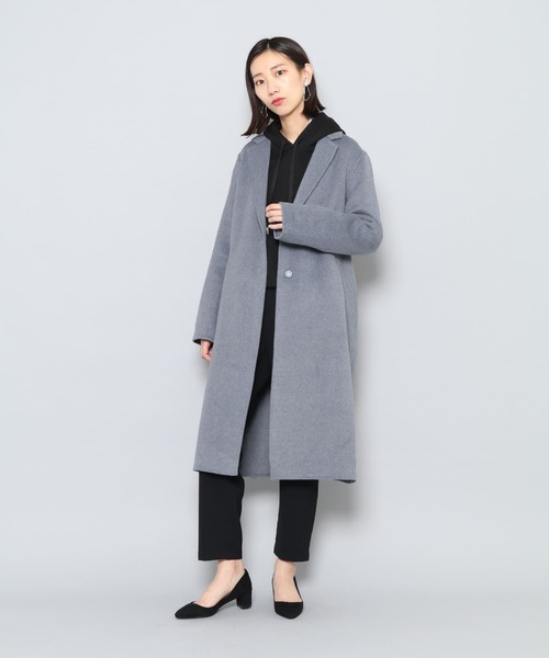 SENSE OF PLACE by URBAN RESEARCH(センスオブプレイスバイアーバンリサーチ)の「ダブルフェイスチェスターコート(その他アウター・レディース・ライトベージュ/ネイビー/ライトブルー/キャメル/ブラウン・36/38)」の12枚目の写真