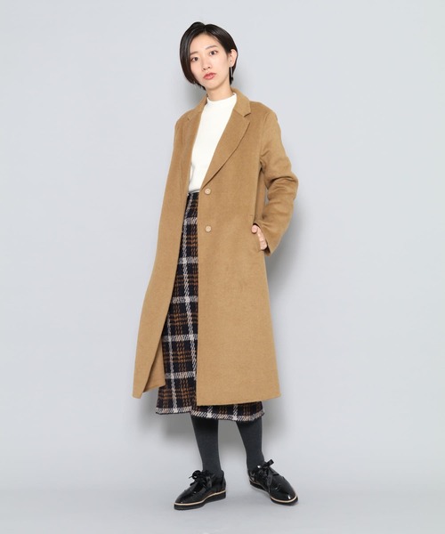 SENSE OF PLACE by URBAN RESEARCH(センスオブプレイスバイアーバンリサーチ)の「ダブルフェイスチェスターコート(その他アウター・レディース・ライトベージュ/ネイビー/ライトブルー/キャメル/ブラウン・36/38)」の16枚目の写真