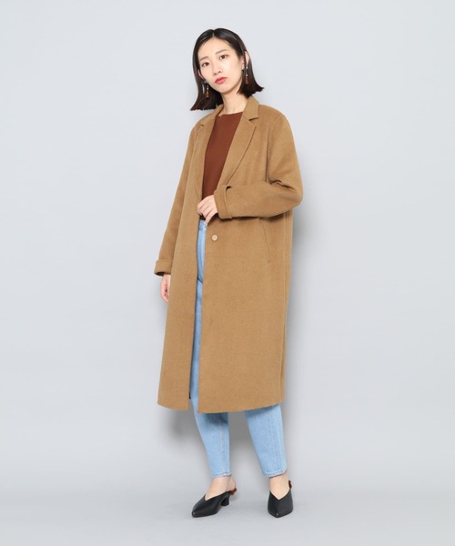 SENSE OF PLACE by URBAN RESEARCH(センスオブプレイスバイアーバンリサーチ)の「ダブルフェイスチェスターコート(その他アウター・レディース・ライトベージュ/ネイビー/ライトブルー/キャメル/ブラウン・36/38)」の20枚目の写真