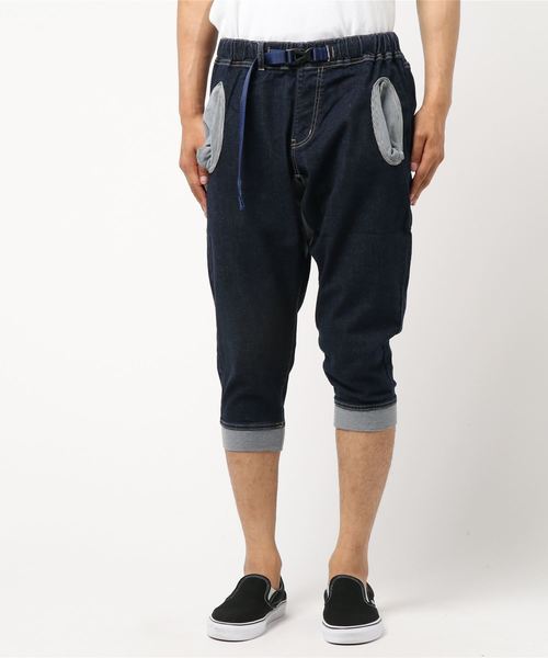 gym master(ジムマスター)の「gym master/ジムマスター ストレッチデニムリブ クロップドパンツ(デニムパンツ・メンズ・ダークインディゴブルー/ライトインディゴブルー/その他1/その他3/その他2・LARGE/MEDIUM)」の3枚目の写真